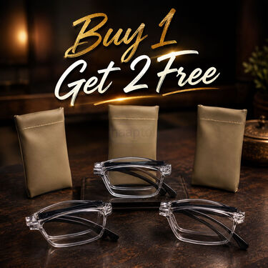 Folding Full Frame Bifocal Adaptive Power Reading Glasses Buy 1 Get 2 Free (3FBORG5)