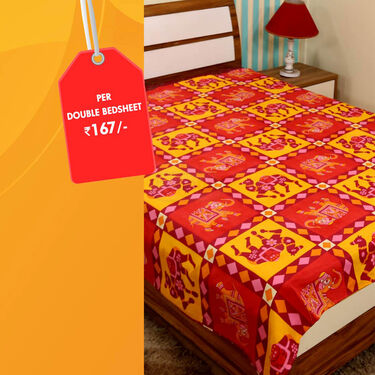 Pack Of 12 Double Bedsheets (12BS8)