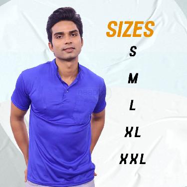 Pack Of 5 Chinese Collar T-Shirt With Pocket (5PT22)