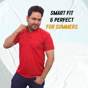 Pack Of 5 Chinese Collar T-Shirt With Pocket (5PT22)