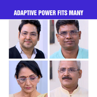 Rimless Adaptive Power Reading Glasses B1 G2 (2RG3)