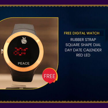 2 Golden Chain + Bracelet + Ring + Digital Watch (2GCBRW3)