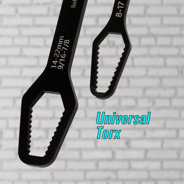 2 Pcs Double Sided Universal Wrench with Handle (HT16)