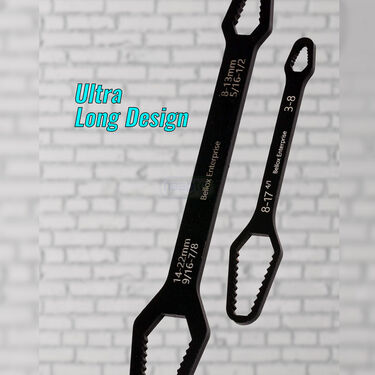 2 Pcs Double Sided Universal Wrench with Handle (HT16)
