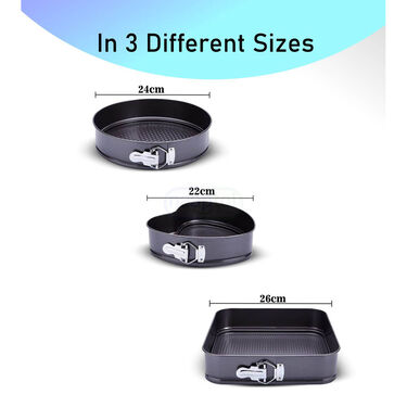 Pack of 3 Cake Biscuit Bread & Baking Mould Containers (3CM1)