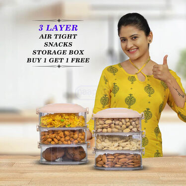 3 +3 Layer Transparent Spice & Dried Fruit Storage Containers (3LTS)