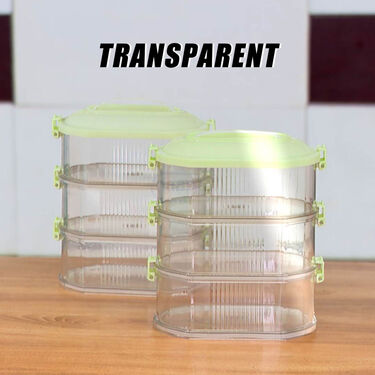 3 +3 Layer Transparent Spice & Dried Fruit Storage Containers (3LTS)
