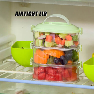 3 +3 Layer Transparent Spice & Dried Fruit Storage Containers (3LTS)