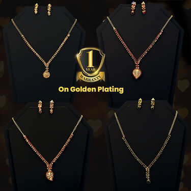4 Austrian Diamond Necklace Set (4AUD14)