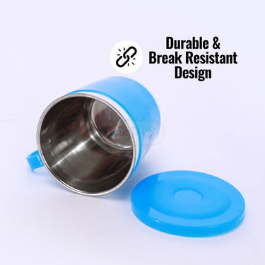 4 Pcs Double Wall Designer Cup With lid (4CL)