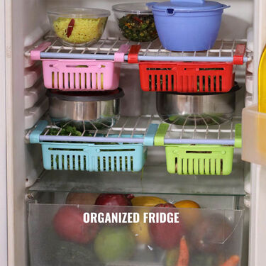 Pack of 4 Adjustable Fridge Storage Rack (4FR1)