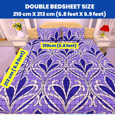 Pack Of 5 Beautiful Double Bed Sheets Set + 1 Double Bed Sheet Set Free (5BS11+1)