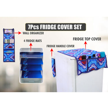 7 Pcs Beautiful Diamond Mega Fridge Cover Combo with 18 Free Gifts (7MF4)