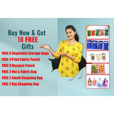 7 Pcs Beautiful Diamond Mega Fridge Cover Combo with 18 Free Gifts (7MF4)