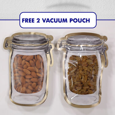 6 Pcs Fancy Fridge Cover + Turning Tray + 2 Vacuum Pouch + 3 Net Bags (7F11)