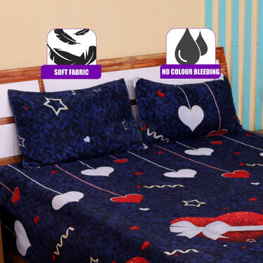 Pack Of 8 Double Bed Sheets With16 Pillow Covers Free (8BS61)