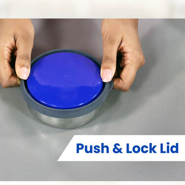 8 Pcs Steel Push & Lock Bowl Set (8PL2)