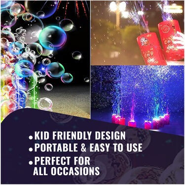 Automatic Bubble Machine With Led lights And Cracker Sound (ABM)