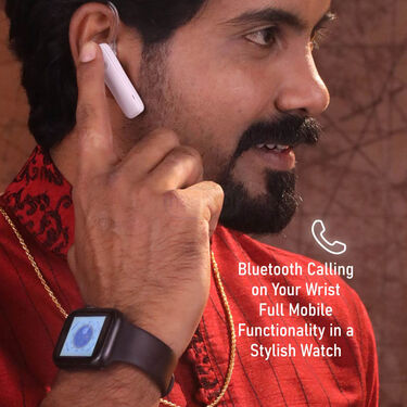 Super Big Full Screen Bluetooth Calling Smart Watch + FREE Single Bluetooth Earpod + FREE Golden Chain (BCSW24)