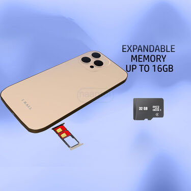 Big Screen Big Battery Dual Sim Music Mobile + FREE Wireless Bluetooth Earpod With Charging Case And Inbuilt Powerbank (A2m10)