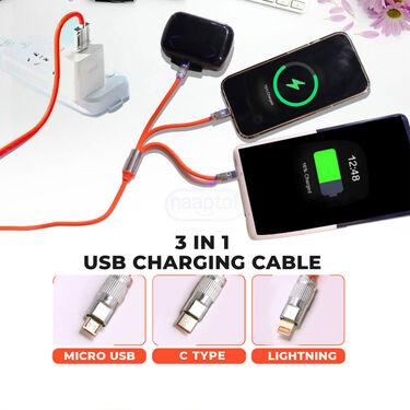 3 in1 120W Fast Charging Cable With Data Cable BUY 1 GET 1 FREE (CDC1)