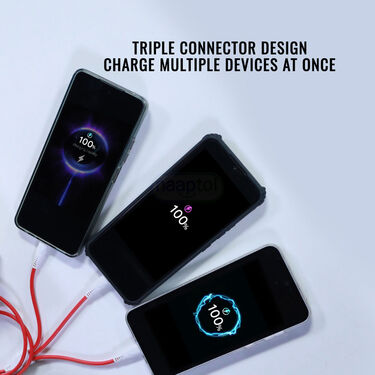 3 In 1 Fast Charging Data Cable + Free Dual Port USB Car Fast Charger (CDC2)