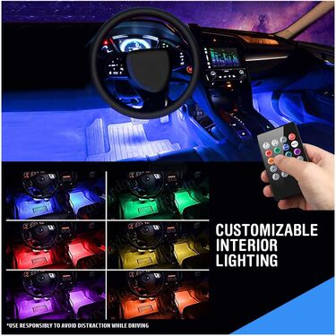 Car Interior Light Strips & Decorative Trims Pack of 10 (CILSDT)