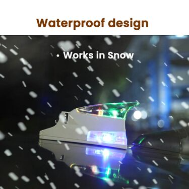 Colorful LED Shark Light For Cars - Works On Wind Power (CWL1)