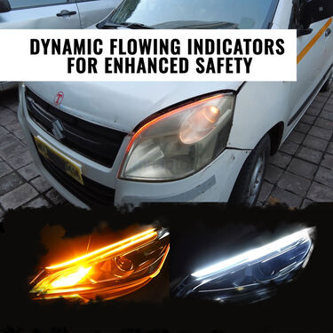 Pack of 2 Day Time Lights With Running Indicators For Car (DTC)