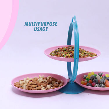 Multi-Use Foldable 3 Layer Fruit, Snack, Candy Plate(FFT)