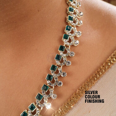 Elegant Green Austrian Diamond Necklace Set (GAUD3)
