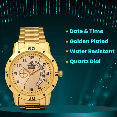 Golden Combo - Golden Watch + Golden Chain + Ring (MGWCR1)