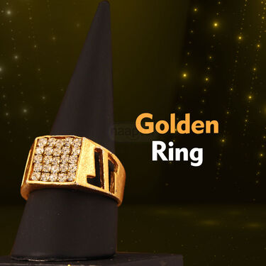 Golden Watch + 2 Chain + Bracelet + Ring (MGW2CBR7)