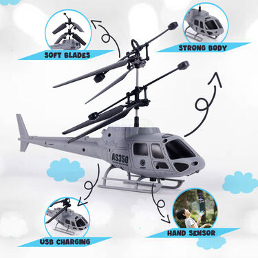 Hand Sensor Army Helicopter Toy with Lights (HSMH)