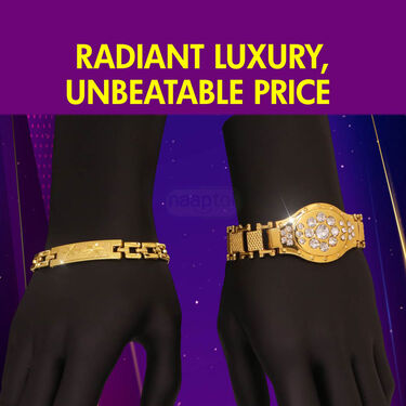 Heavy Golden Bracelet + Designer Bracelet (MGJ40)