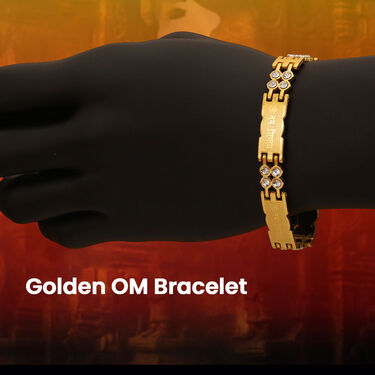 Golden Watch + 2 Golden Chain + Om Pendant + OM Ring + OM Bracelet (MGW2CBRP1)