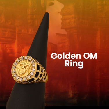 Golden Watch + 2 Golden Chain + Om Pendant + OM Ring + OM Bracelet (MGW2CBRP1)