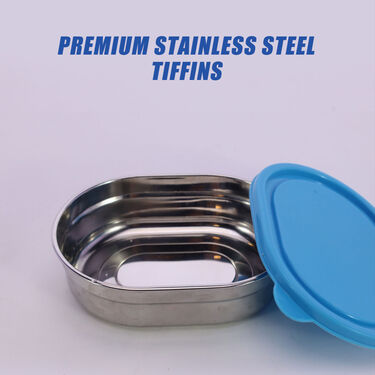 Oval Shaped Steel Lunch Box With Insulated Bag (OSLB)