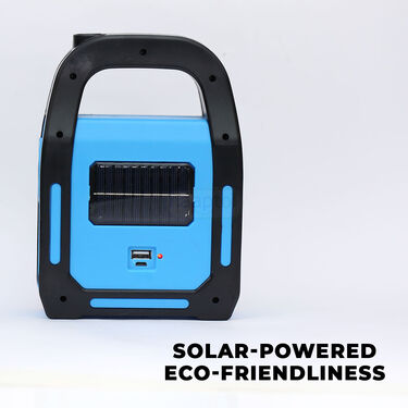 4 in 1 Big Solar Torch with Emergency Light Inbuilt Powerbank & FREE Adjustable USB Fan (PB15)