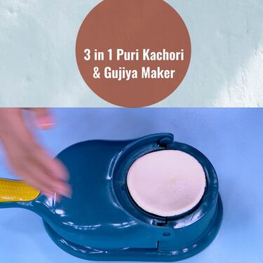 3 in1 Puri Kachori & Gujiya Maker + Free 13 Pcs Sweet & Snack Maker ( PKG14)