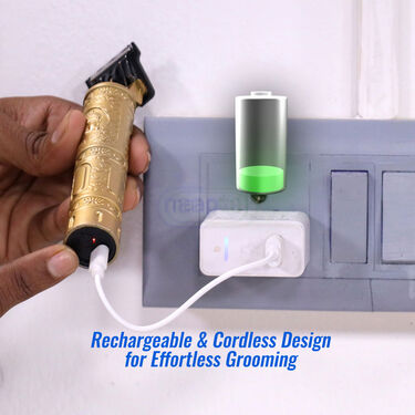 Stylish Golden Trimmer With Free Wireless Earpod (PMT1WP)