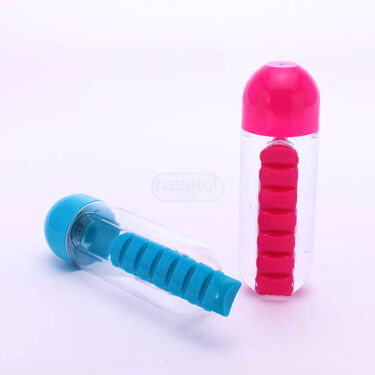 Portable Pill Insertion Organizer With Water Bottle (POB)