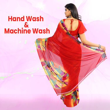 Pack of 10 Printed Georgette Sarees with 10 Blouse Pieces Free (10G3)