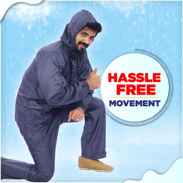 Pick Any 1 Raincoat Solid Black, Solid Blue & Printed Green (RCP-01)