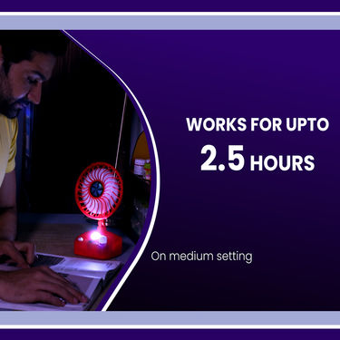 Rechargeable Portable Fan with LED Light (IF2)