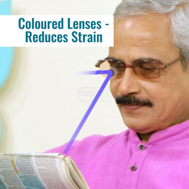 Rimless Colored Bifocal Daily Use Reading Glasses With Free Golden Watch (BRGW28)