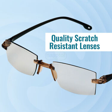 Rimless Colored Bifocal Daily Use Reading Glasses With Free Golden Watch (BRGW28)