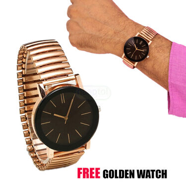 Rimless Colored Bifocal Daily Use Reading Glasses With Free Golden Watch (BRGW28)
