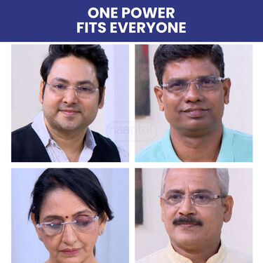 Rimless Bifocal Adaptive Power Reading Glasses + Free Leatherite Wallet (BORG4LW)