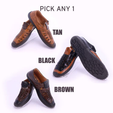 Leatherite Sandals With Free Trimmer (SDC12)